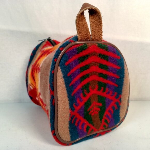 Vintage Pendleton Travel Pouch Cosmetic Toiletry Bag Zip Up Southwestern Wool - Picture 7 of 16